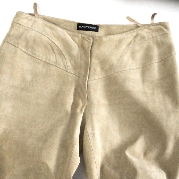 BLACKY Dress Cream suede pants size 36 - Picture 4 of 14